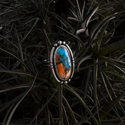 Turquoise Oyster Copper Ring Size 7.5