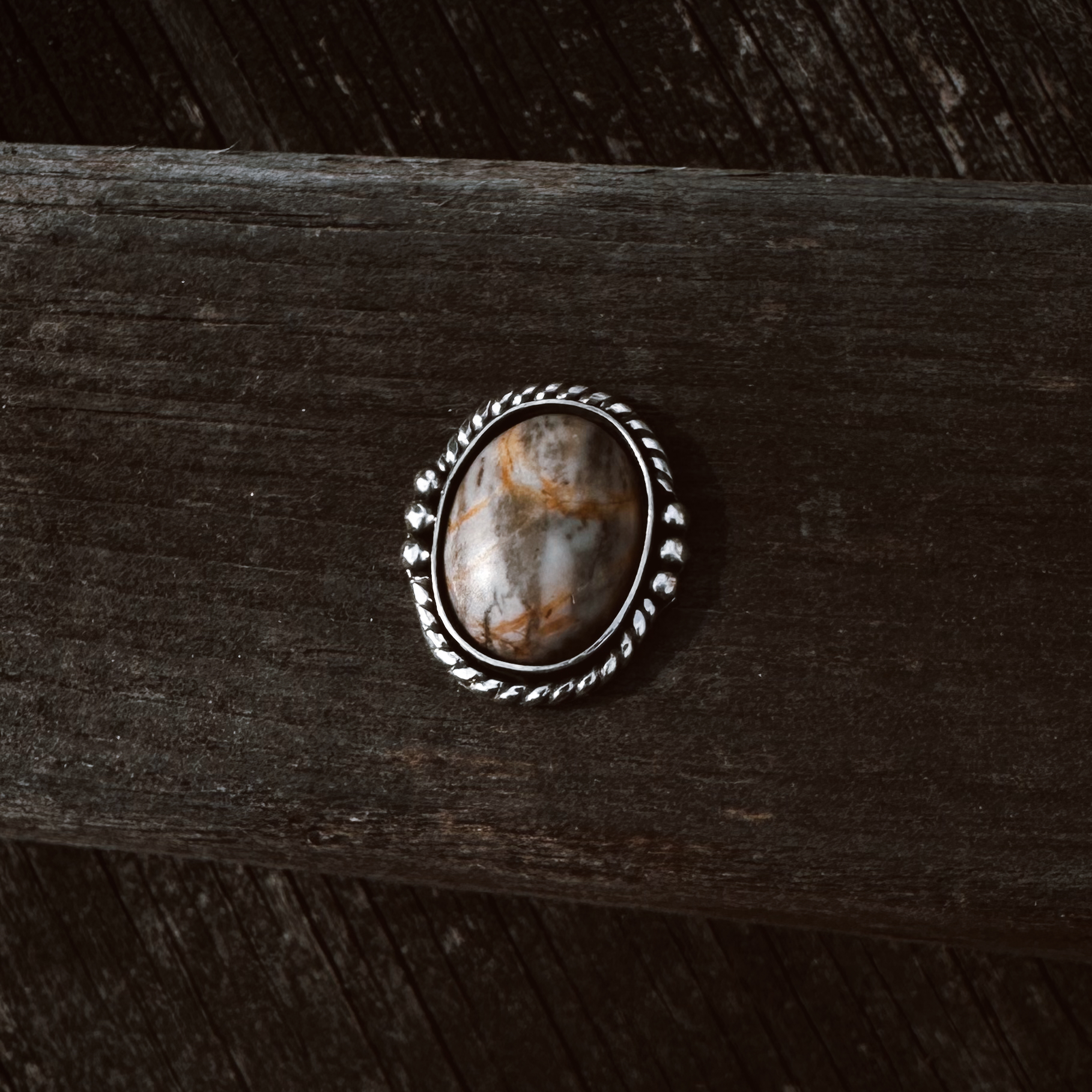 Picasso Jasper Oval Ring