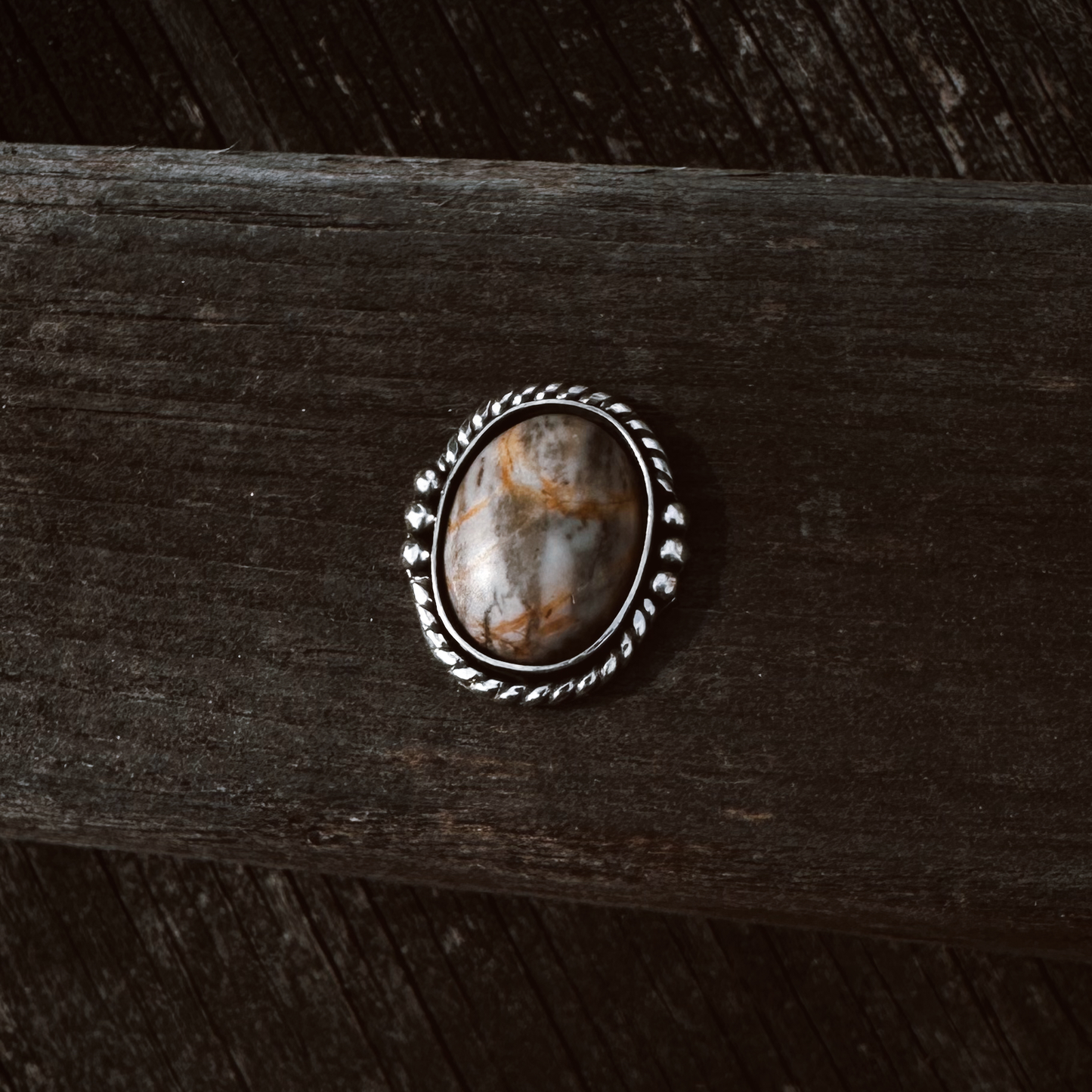 Picasso Jasper Oval Ring