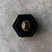 Tigers Eye Oval Ring Size 5.5
